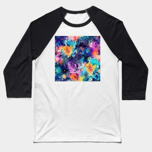 Rainbow flowers Baseball T-Shirt